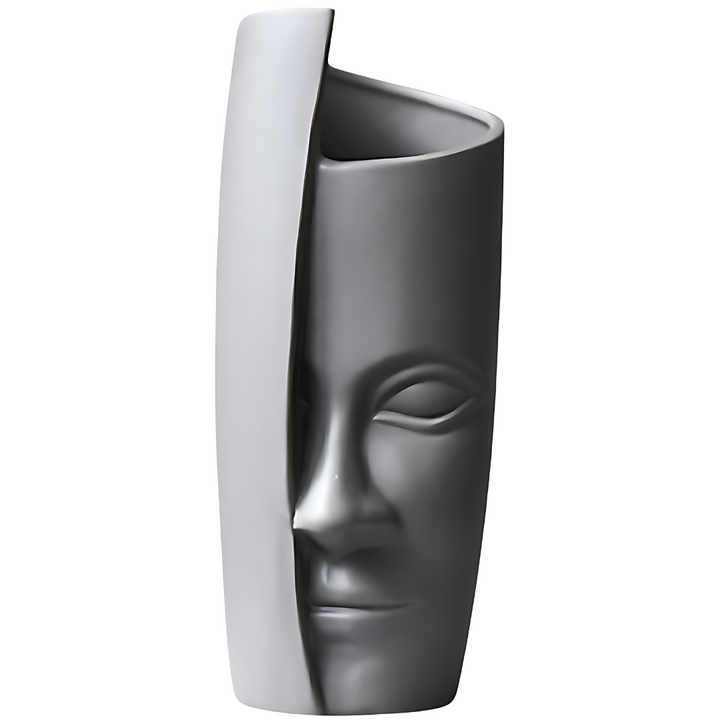 Face Art Vasen 13" aus Keramik
